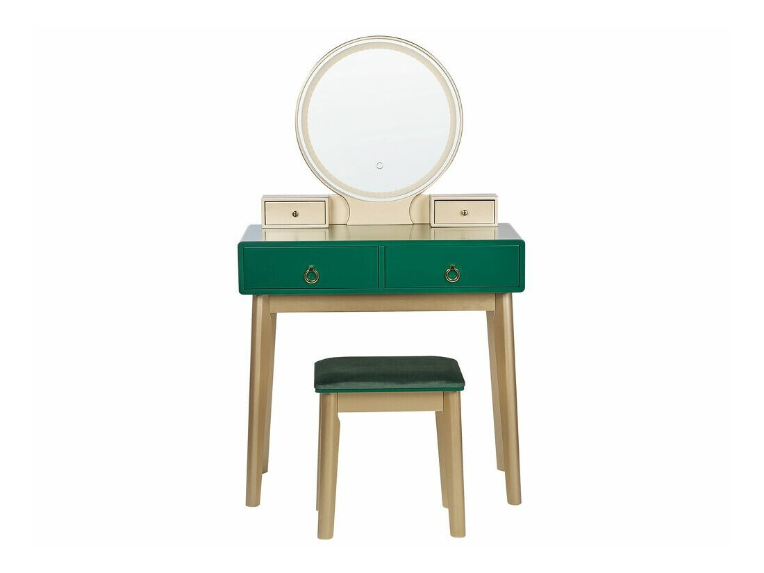 Toaletni stolić Berwyn 830 (Zelena + Zlatna)