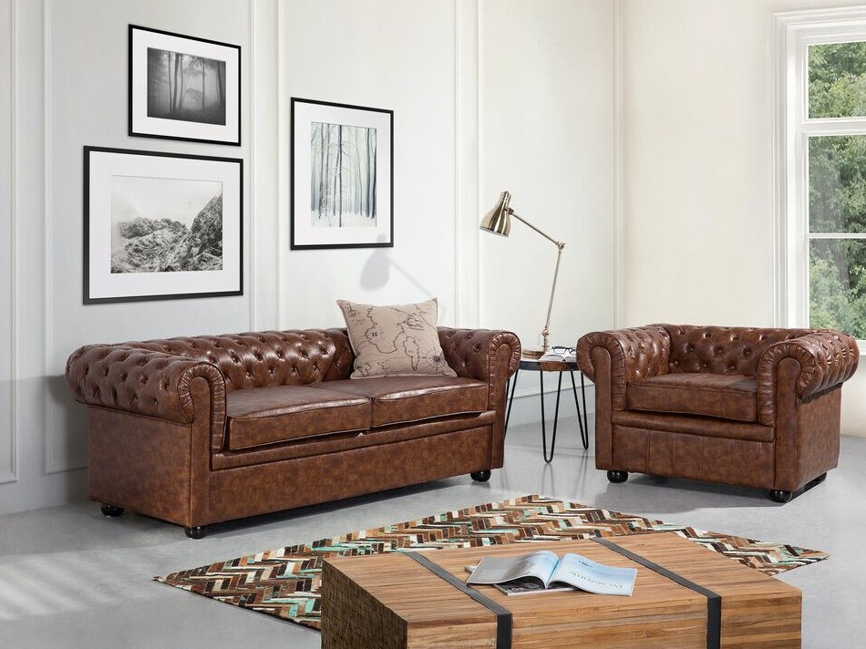 Chesterfield kauč Berwyn 832 (Smeđa)