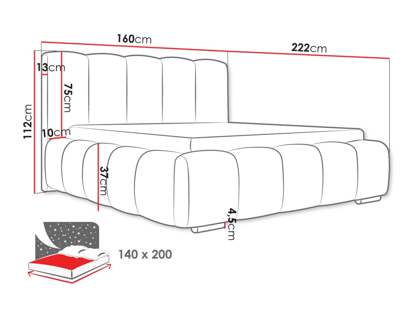 Krevet TrendyNest 106 (Paros 01)
