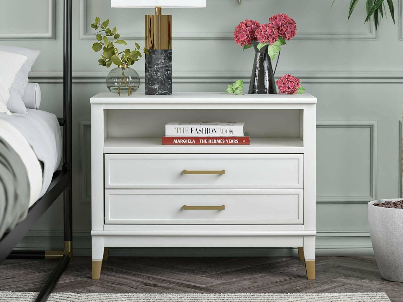 Noćni ormarić CosmoLiving by Cosmopolitan Belromu 107 (Bijela)