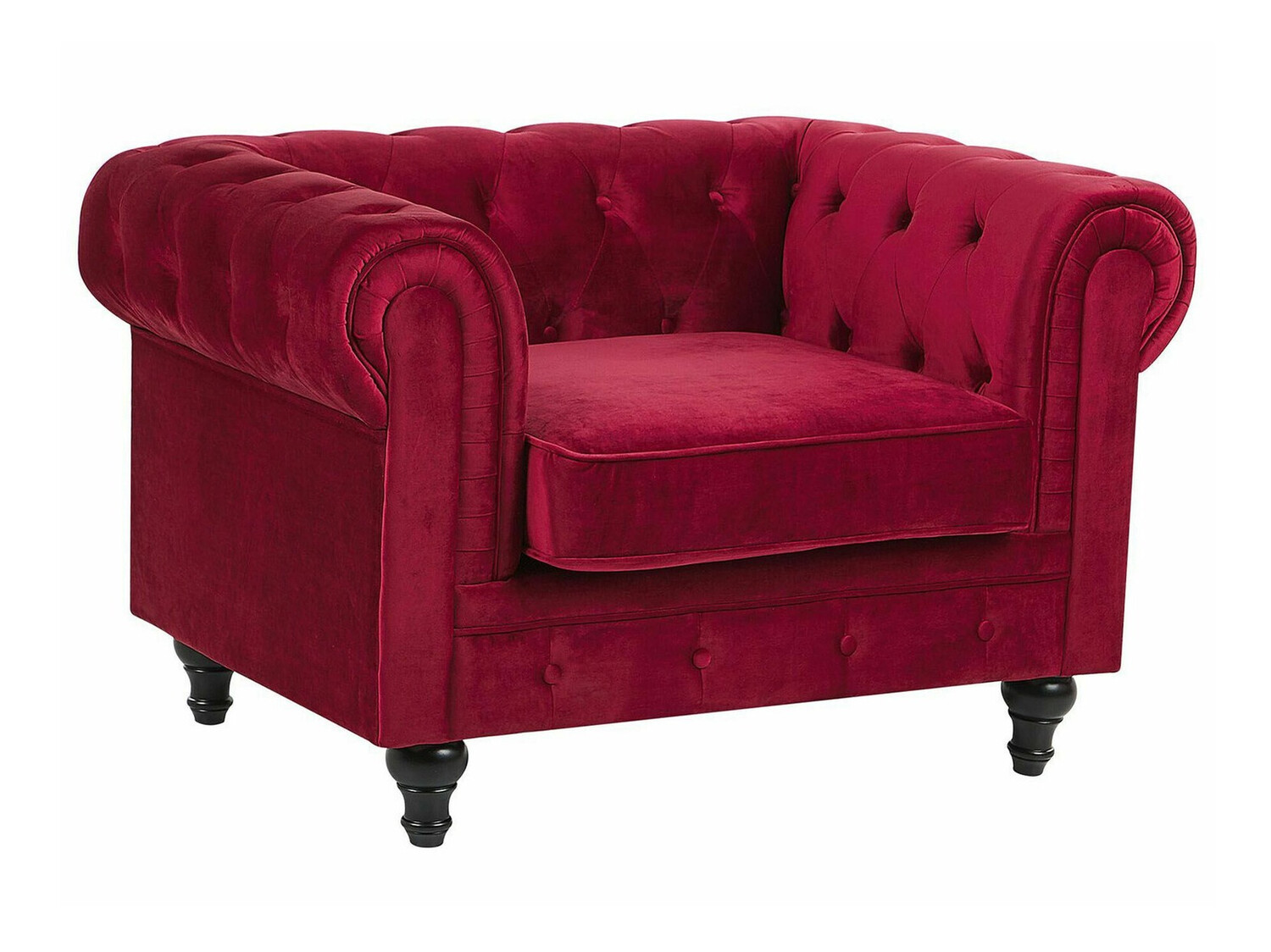 Chesterfield fotelja Cirdoro 102 (Crvena)