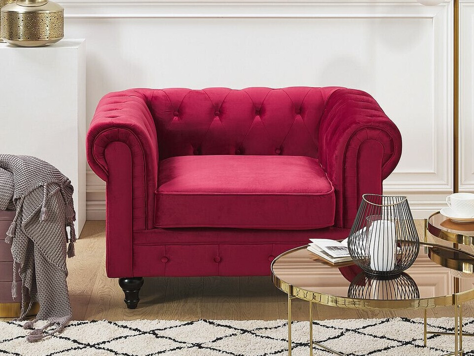 Chesterfield fotelja Cirdoro 102 (Crvena)