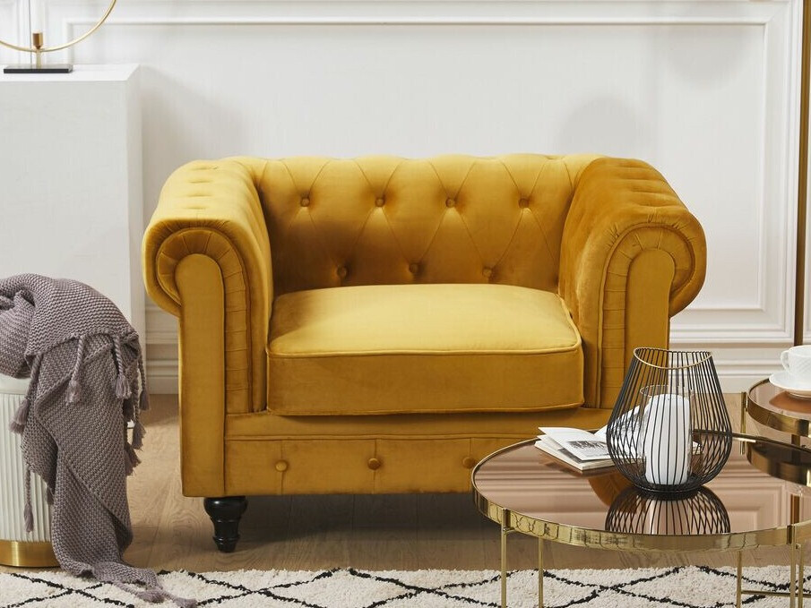 Chesterfield fotelja Cirdoro 102 (Žuta)