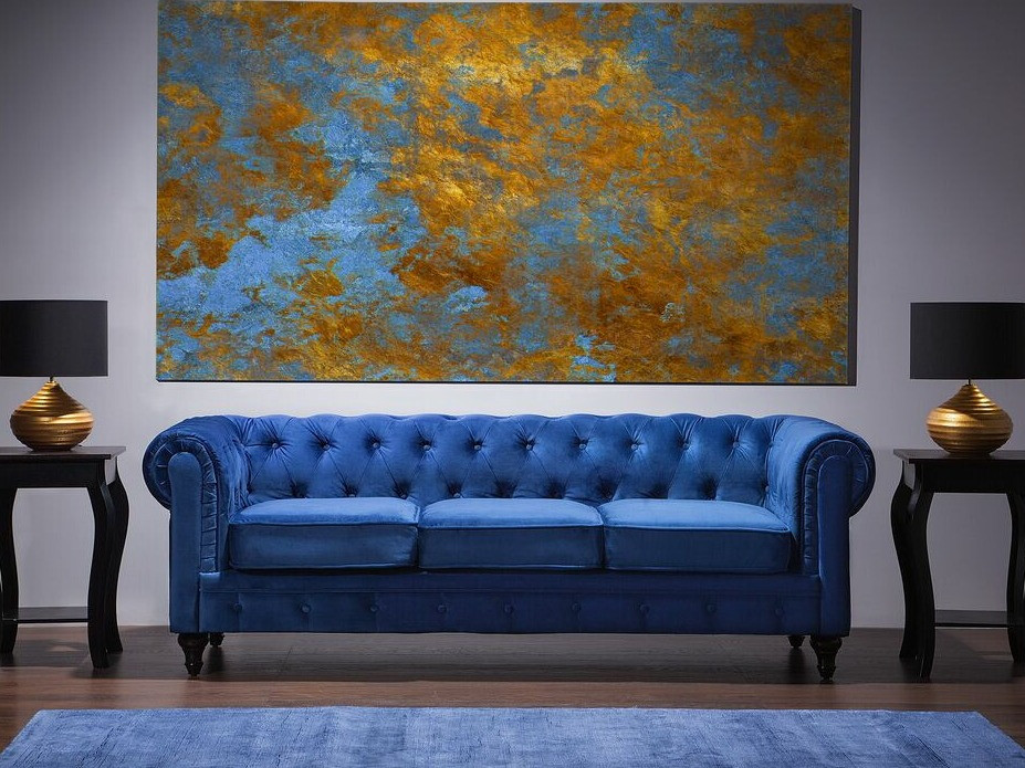 Chesterfield kauč Cirdoro 101 (Plava)