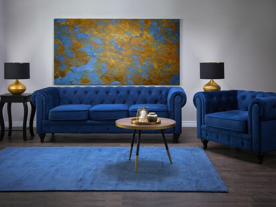 Chesterfield kauč Cirdoro 101 (Plava)