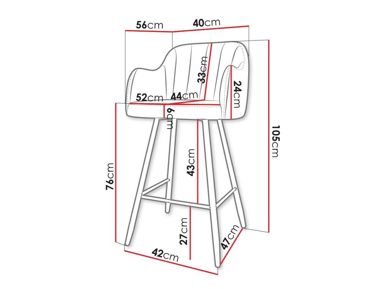 Barska stolica Comfivo Anser I (Magic Velvet 2219)