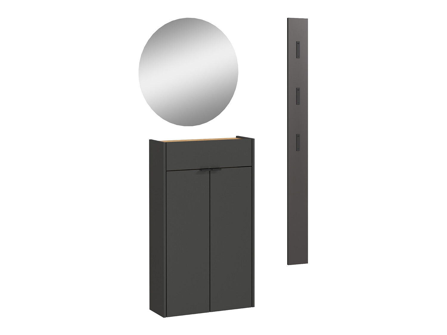 Set za hodnik Cirsale 104 (Grafit + Navarra hrast)