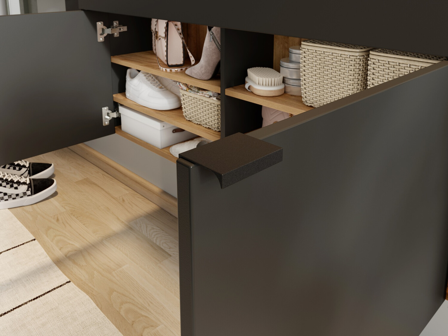 Set za hodnik Cirsale 106 (Grafit + Navarra hrast)