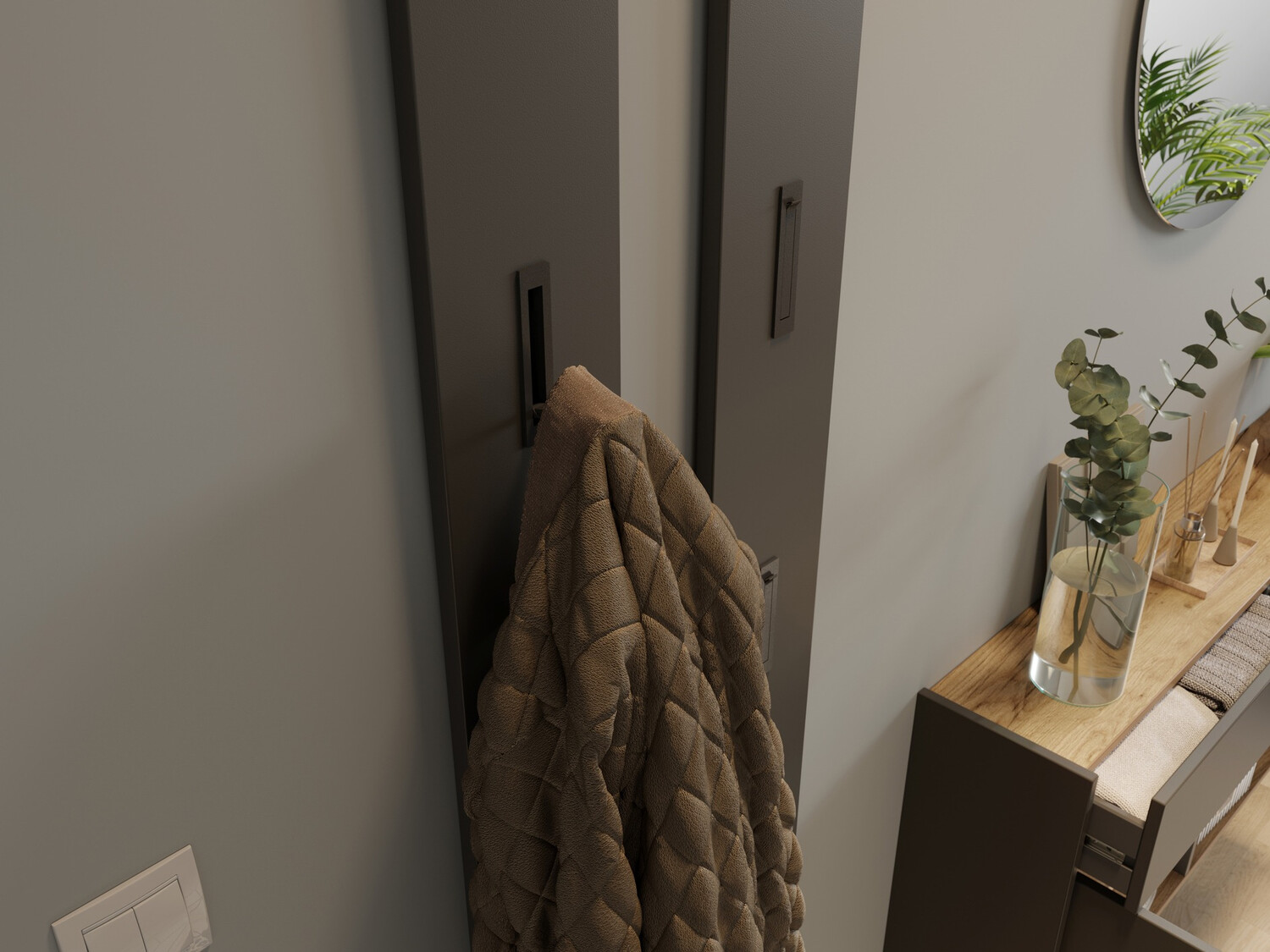 Set za hodnik Cirsale 106 (Grafit + Navarra hrast)