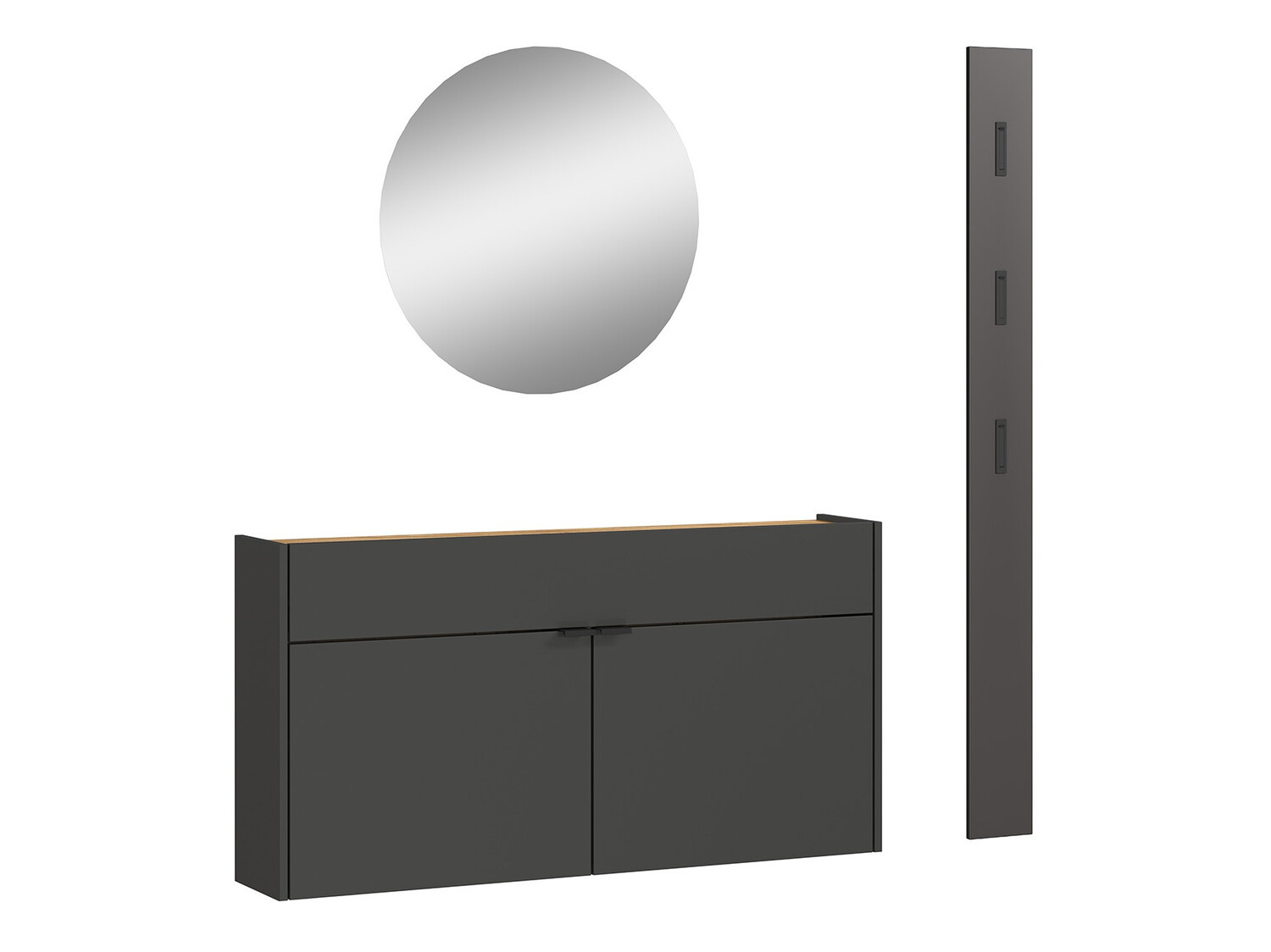 Set za hodnik Cirsale 106 (Grafit + Navarra hrast)