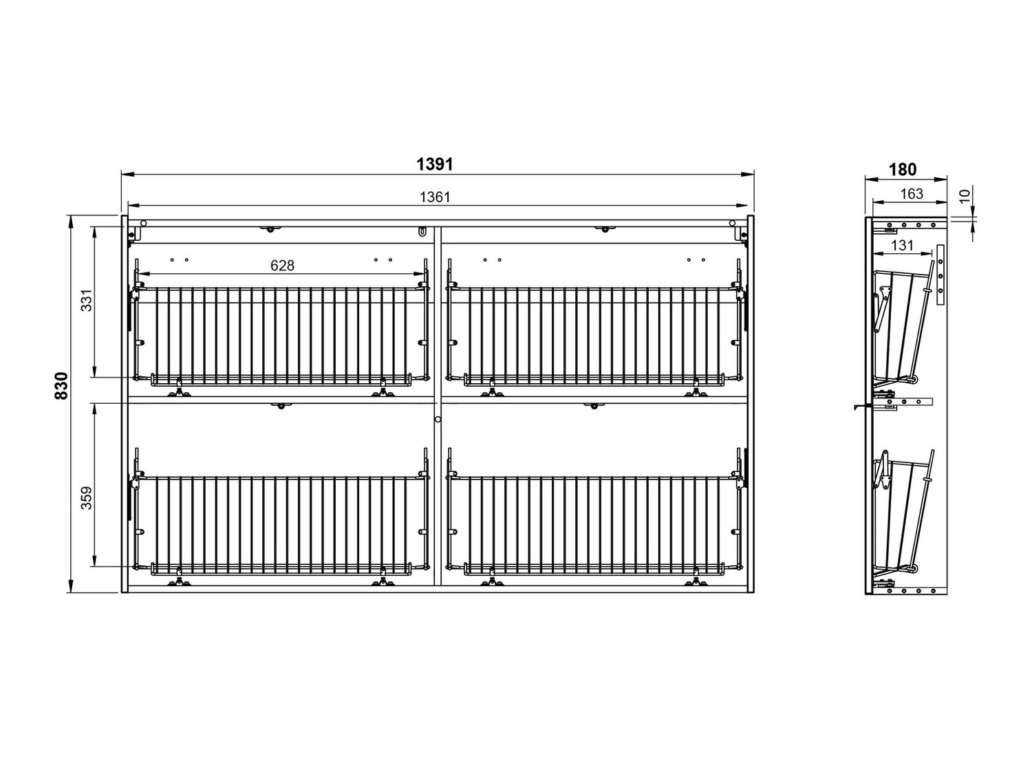 Set za hodnik Cirsale 109 (Grafit + Navarra hrast)