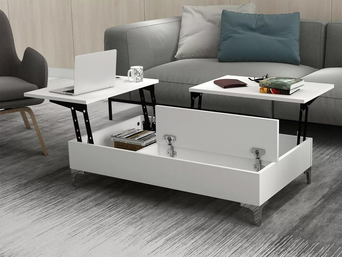 Transformirajući stolić za kavu Kailua 1296 (Bijela)