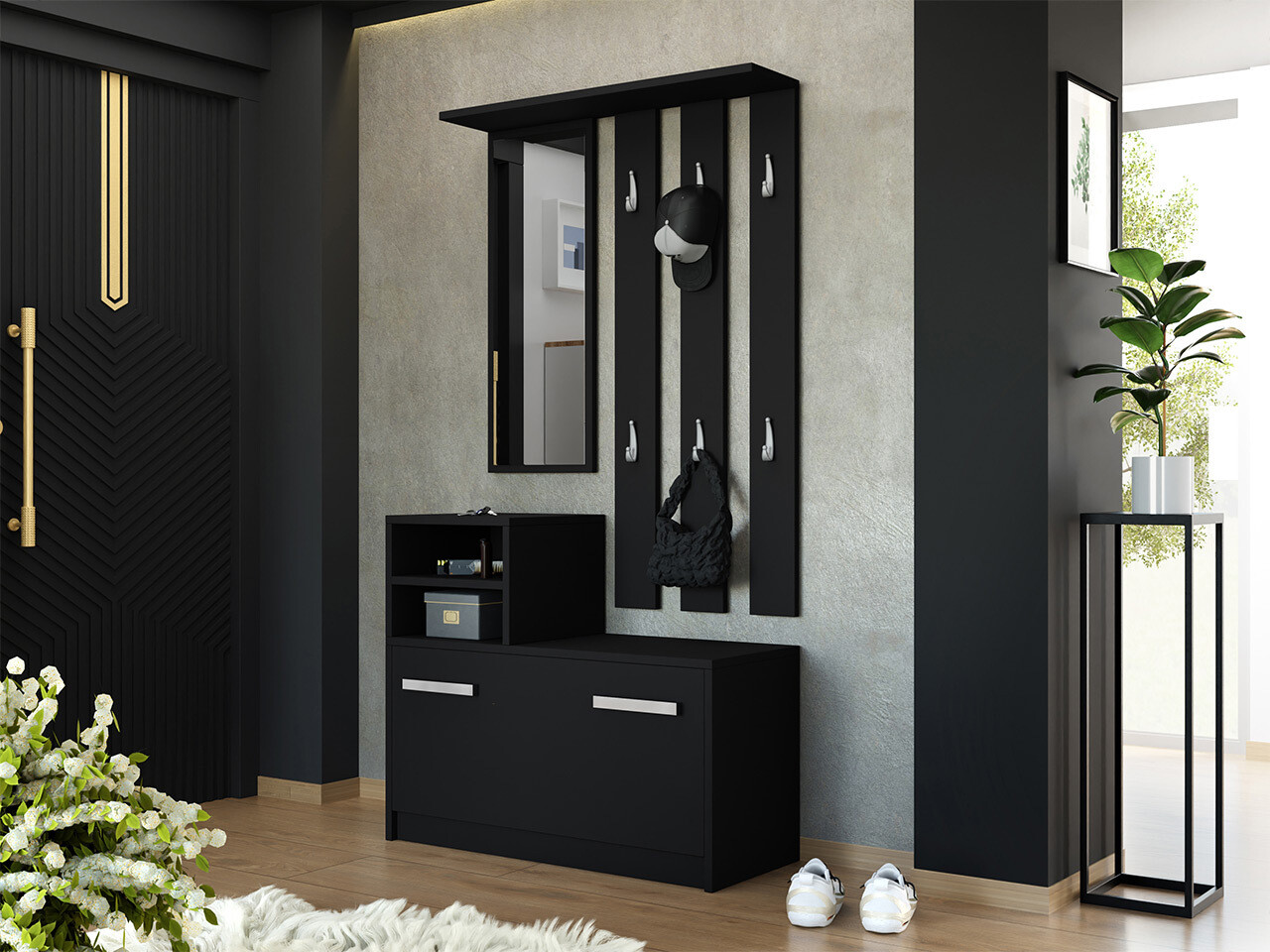 Set za hodnik Candum (Crna)