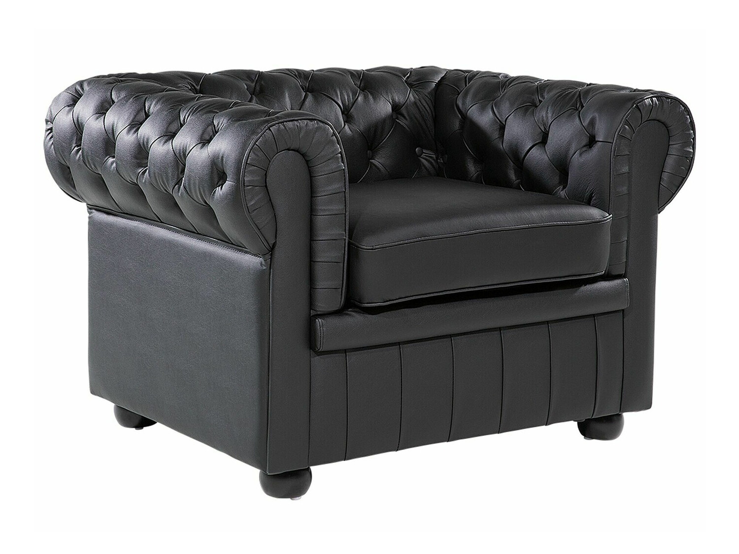 Chesterfield fotelja Cirdoro 105 (Crna)