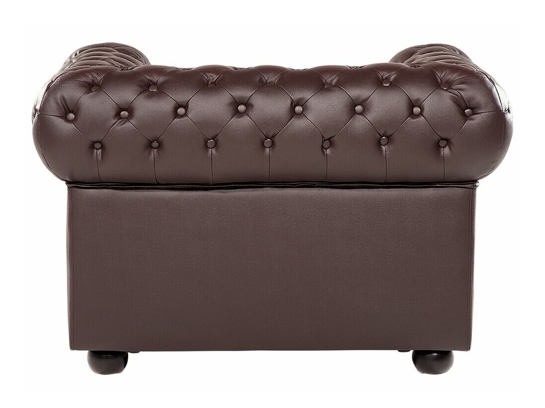 Chesterfield fotelja Cirdoro 105 (Tamno smeđa)