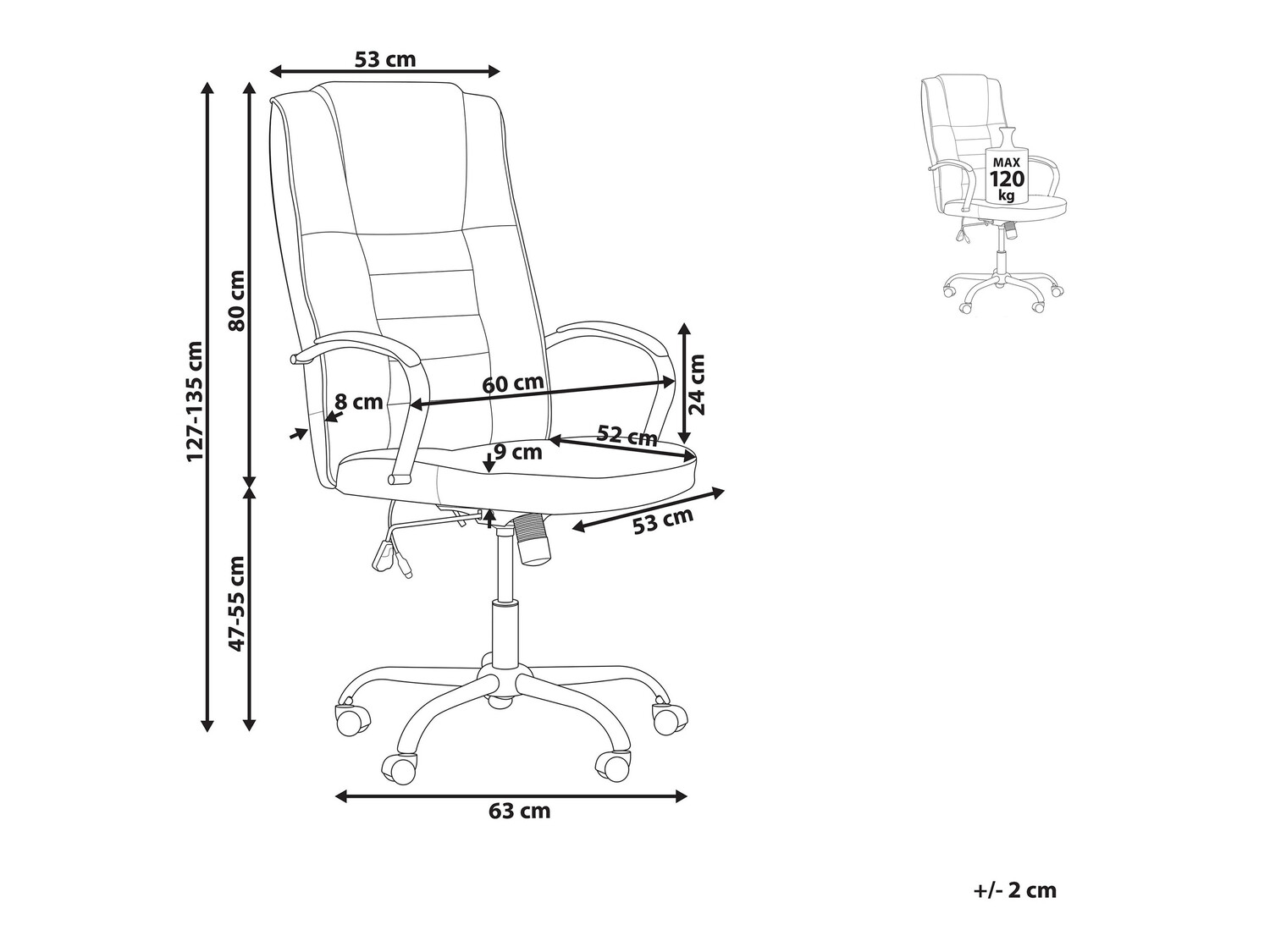 Uredska stolica Berwyn 871 (Bež)