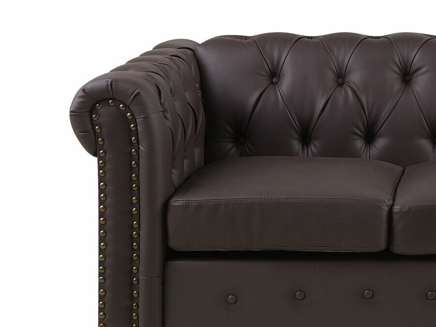 Chesterfield kauč Cirdoro 106 (Tamno smeđa)