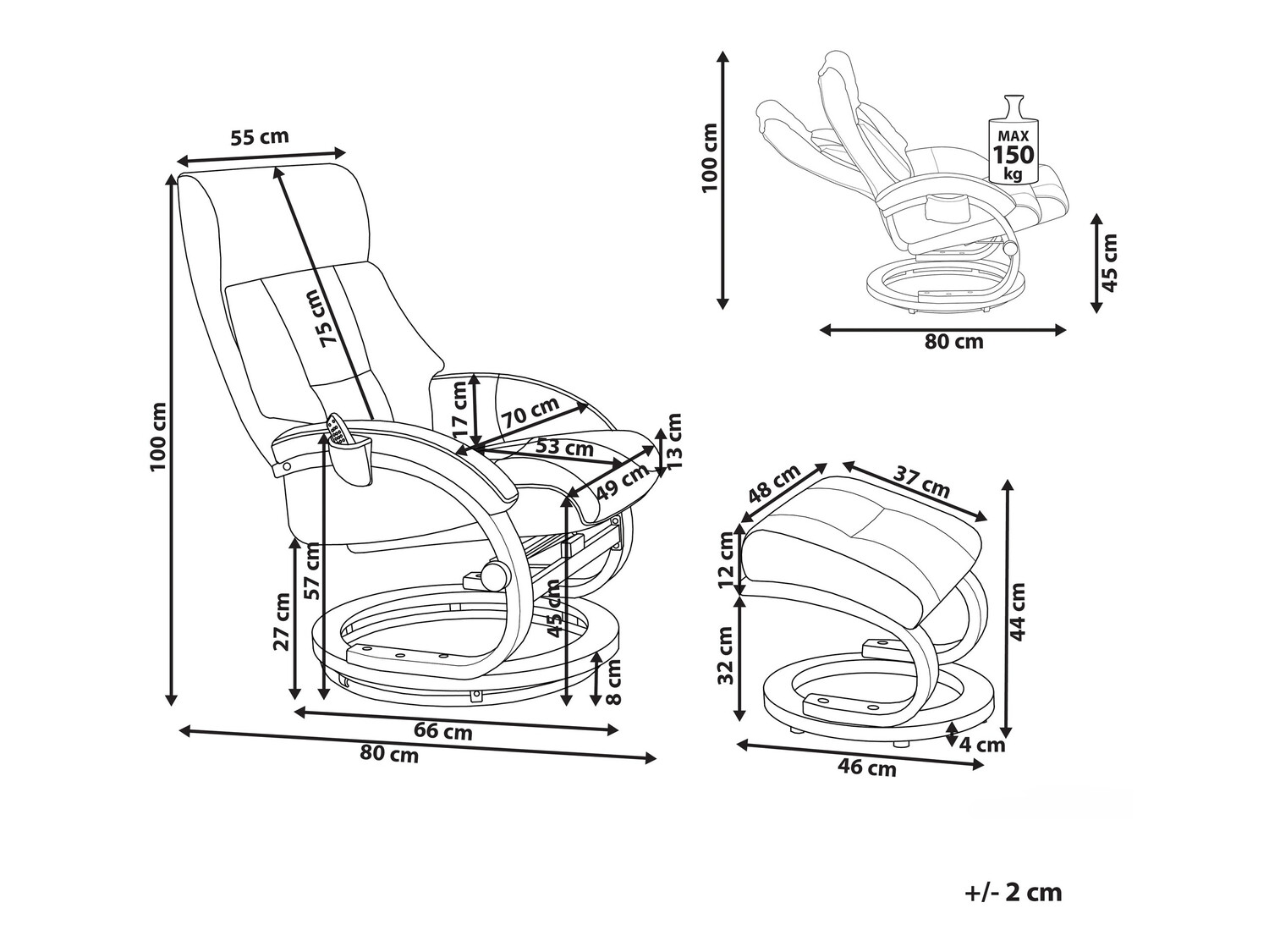 Fotelja Berwyn 877 (Smeđa)
