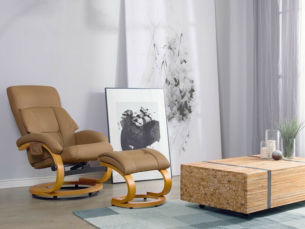 Fotelja Berwyn 877 (Svijetlo smeđa)