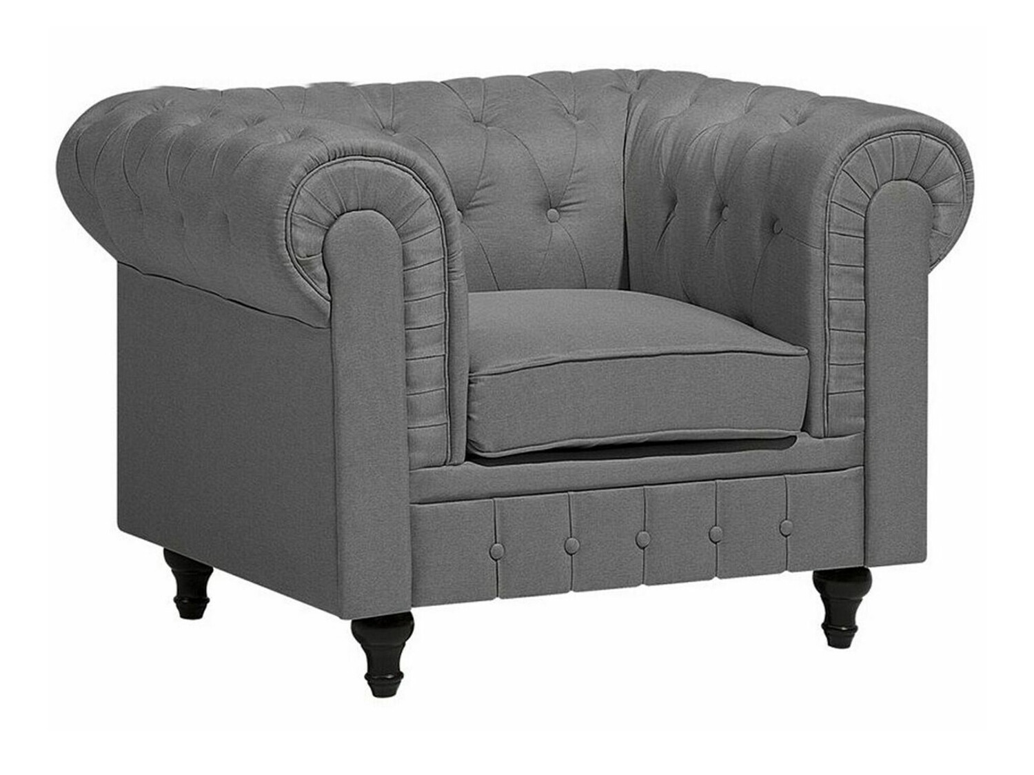 Chesterfield fotelja Cirdoro 107 (Siva)