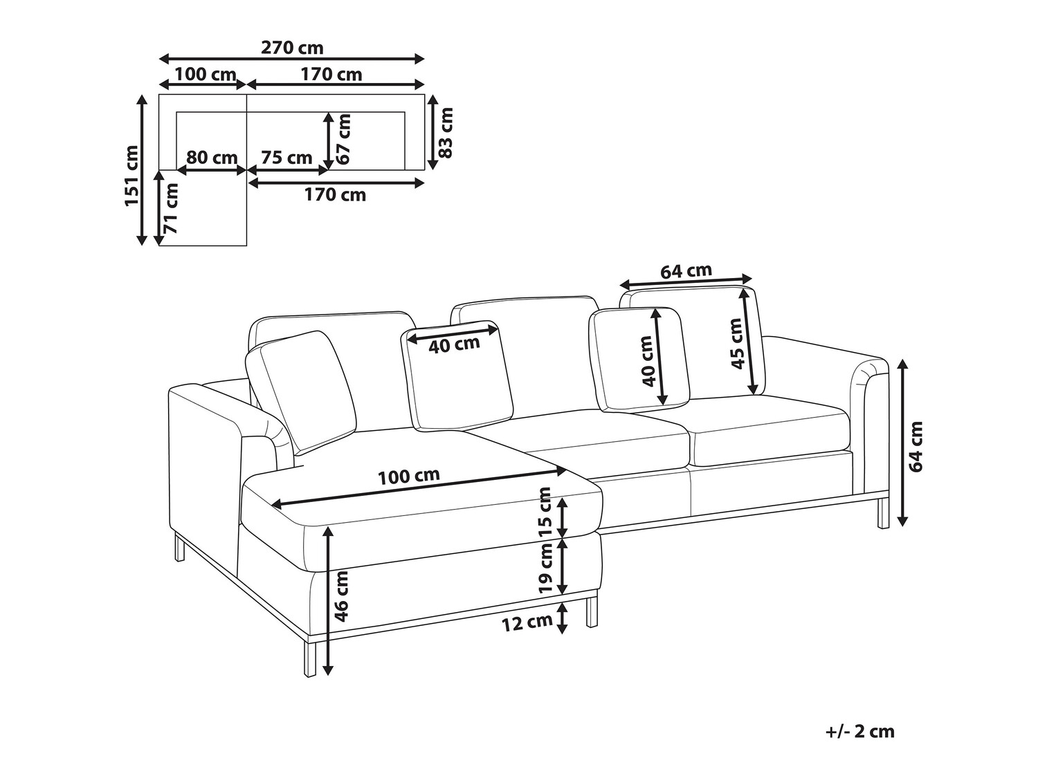 Kutna garnitura Berwyn 884 (Svijetlo siva)