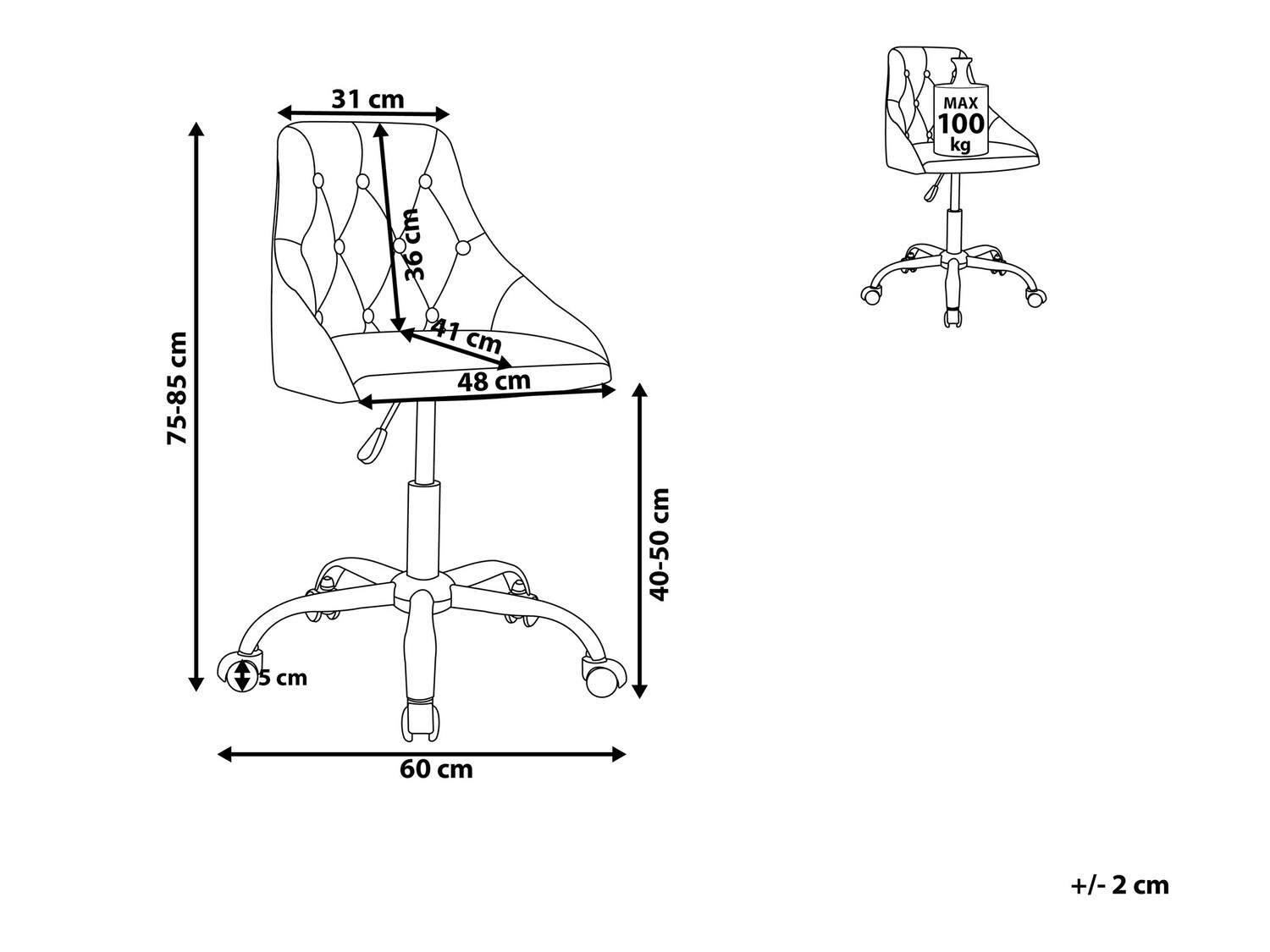 Uredska stolica Berwyn 883 (Ružičasta)