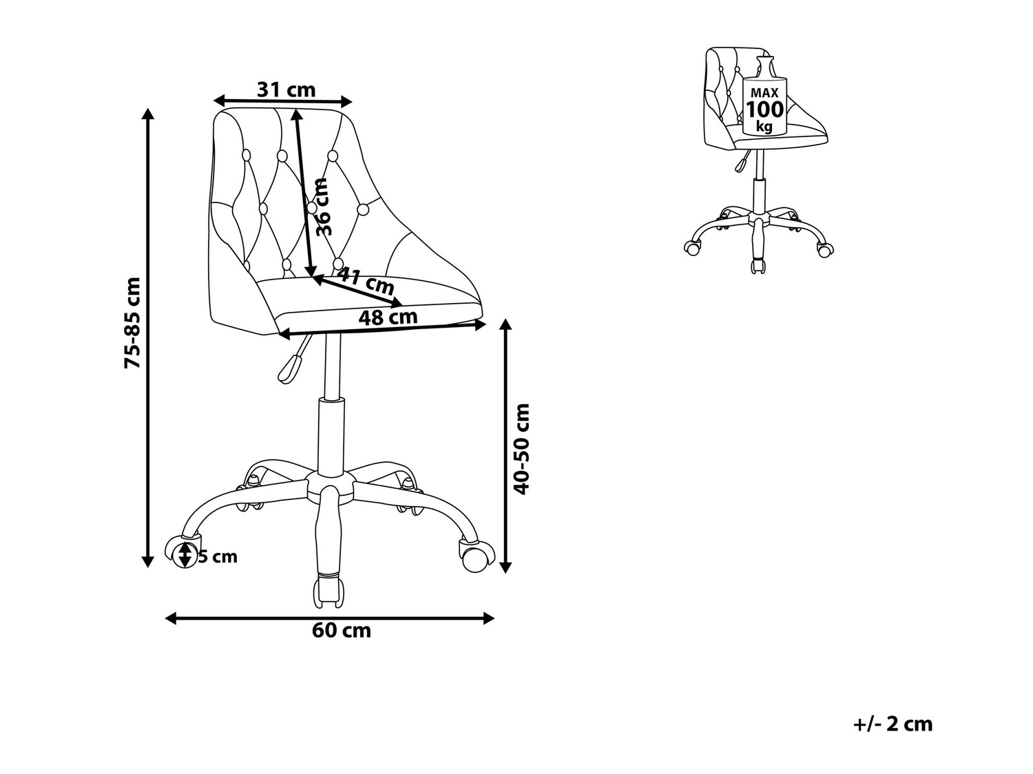 Uredska stolica Berwyn 883 (Siva)