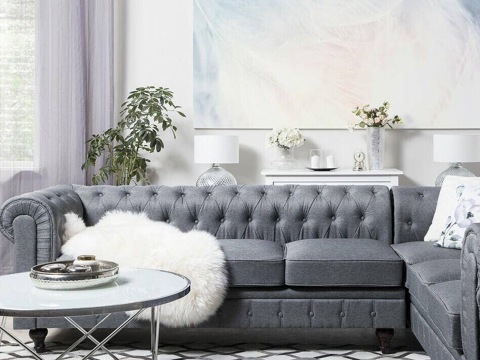 Chesterfield kutna garnitura Cirdoro 109 (Siva)