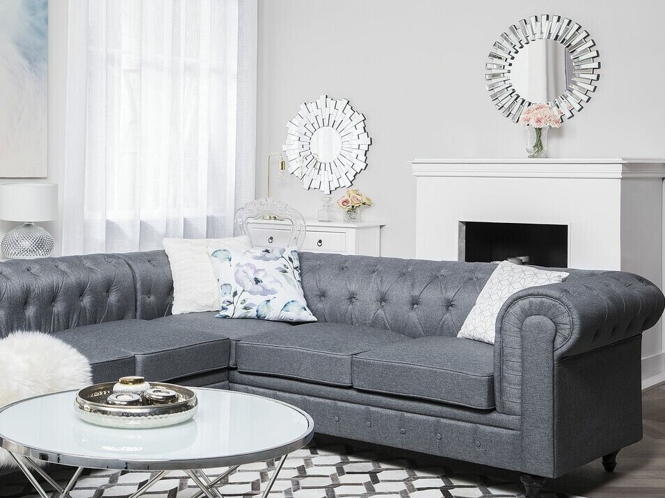 Chesterfield kutna garnitura Cirdoro 109 (Siva)