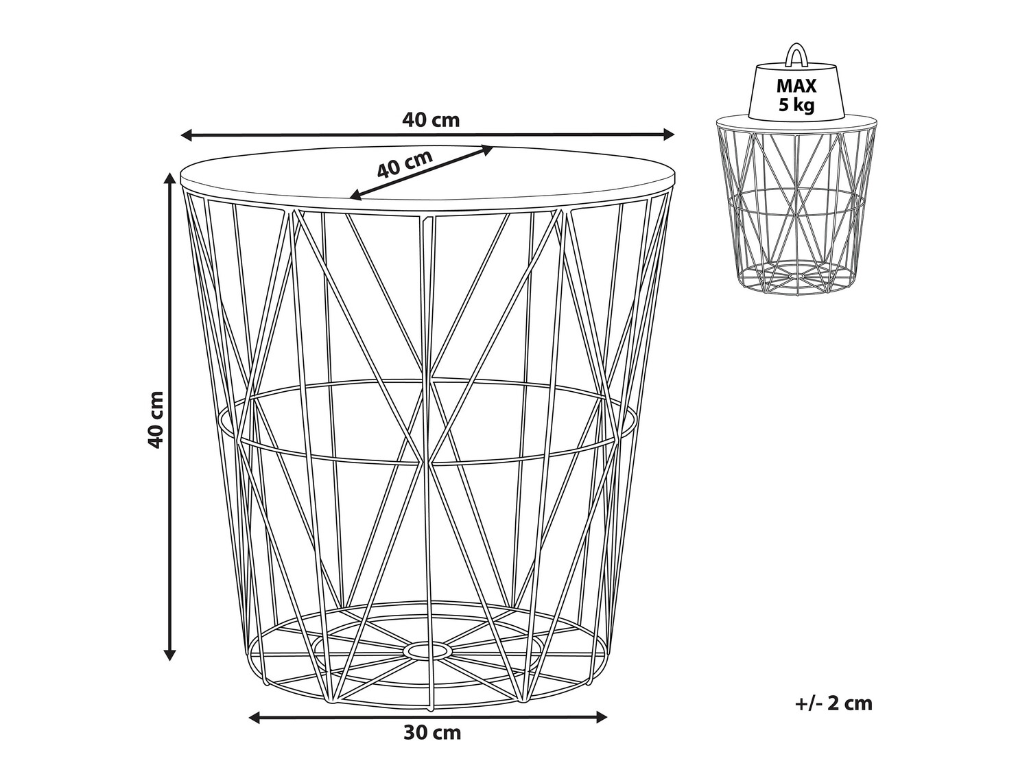 Pomoćni stolić Berwyn 914 (Zlatna)