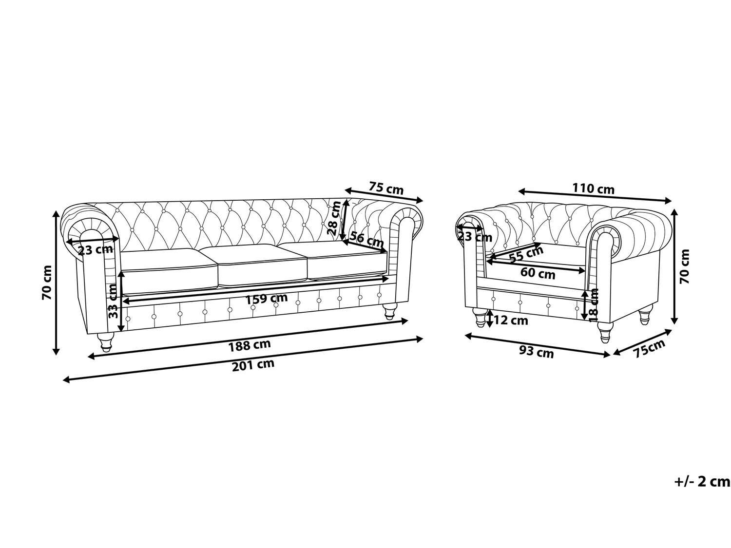 Tapecirani namještaj Cirdoro 110 (Zelena)