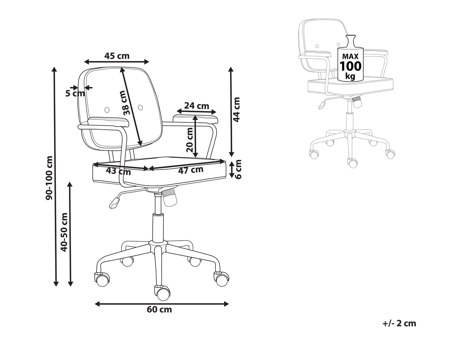 Uredska stolica Berwyn 901 (Žuta)