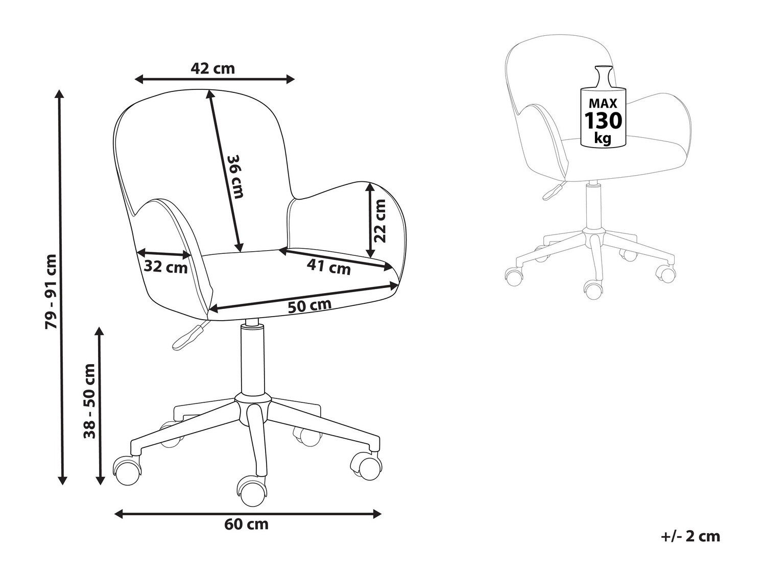 Uredska stolica Berwyn 906 (Svijetlo plava)