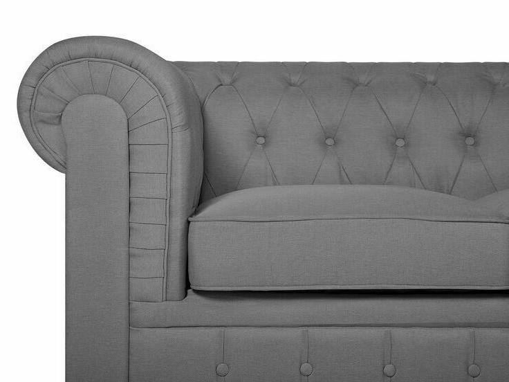 Chesterfield set tapeciranog namještaja Cirdoro 111 (Siva)