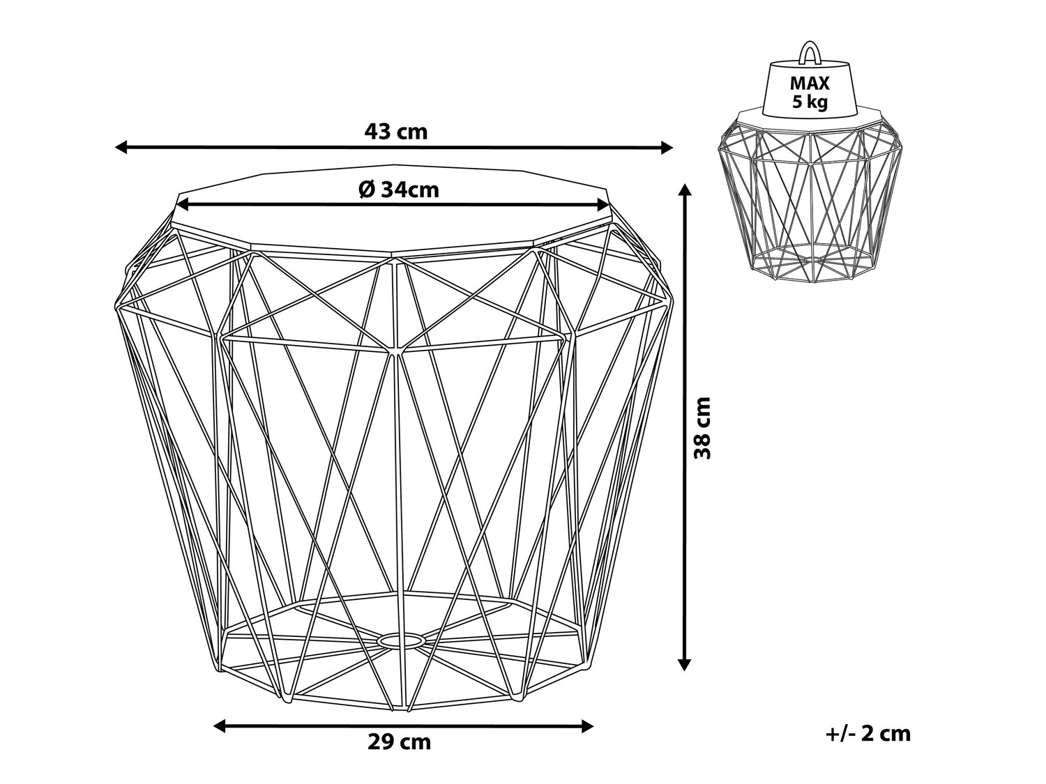 Pomoćni stolić Berwyn 916 (Crna)