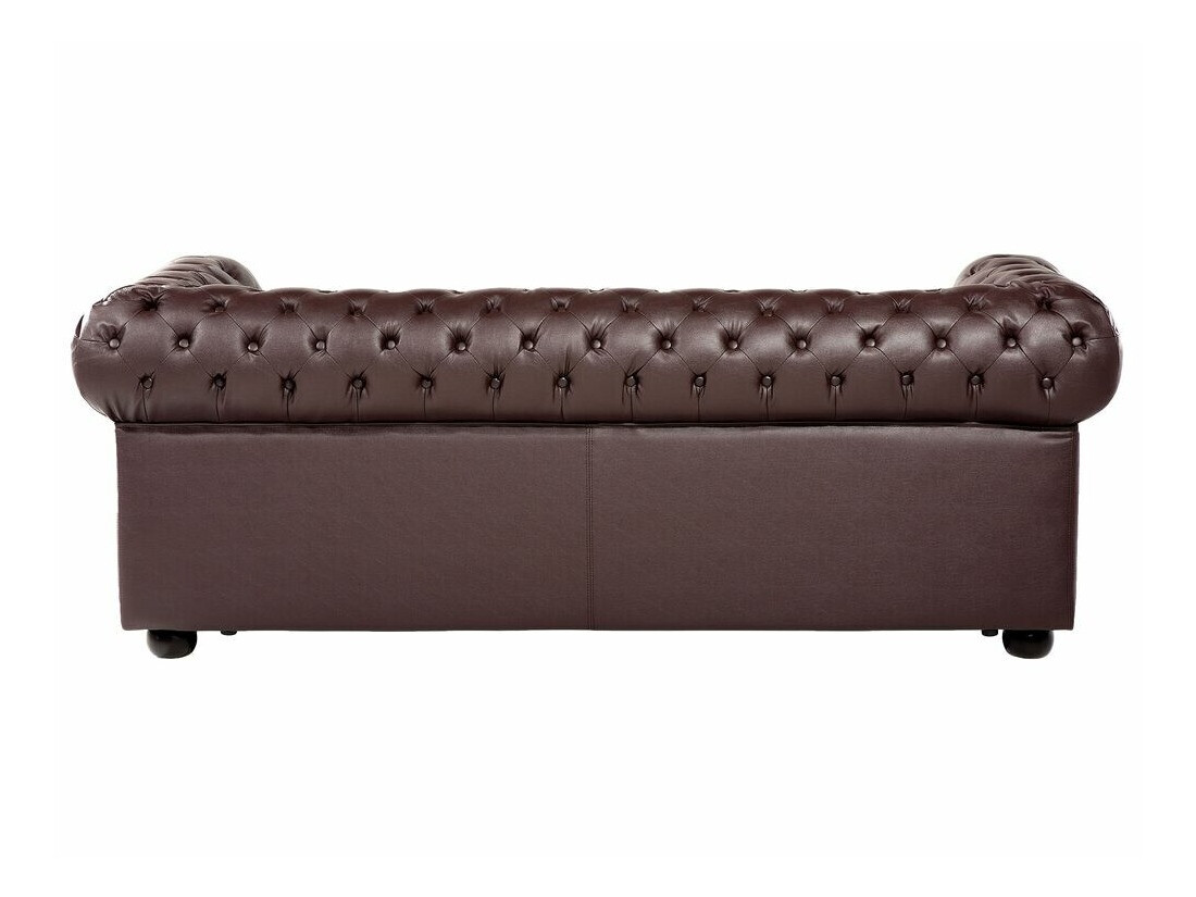 Chesterfield set tapeciranog namještaja Cirdoro 112 (Tamno smeđa)