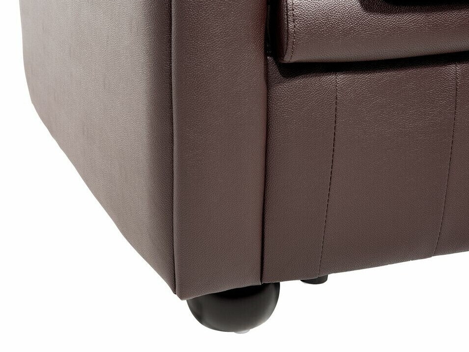 Chesterfield set tapeciranog namještaja Cirdoro 112 (Tamno smeđa)