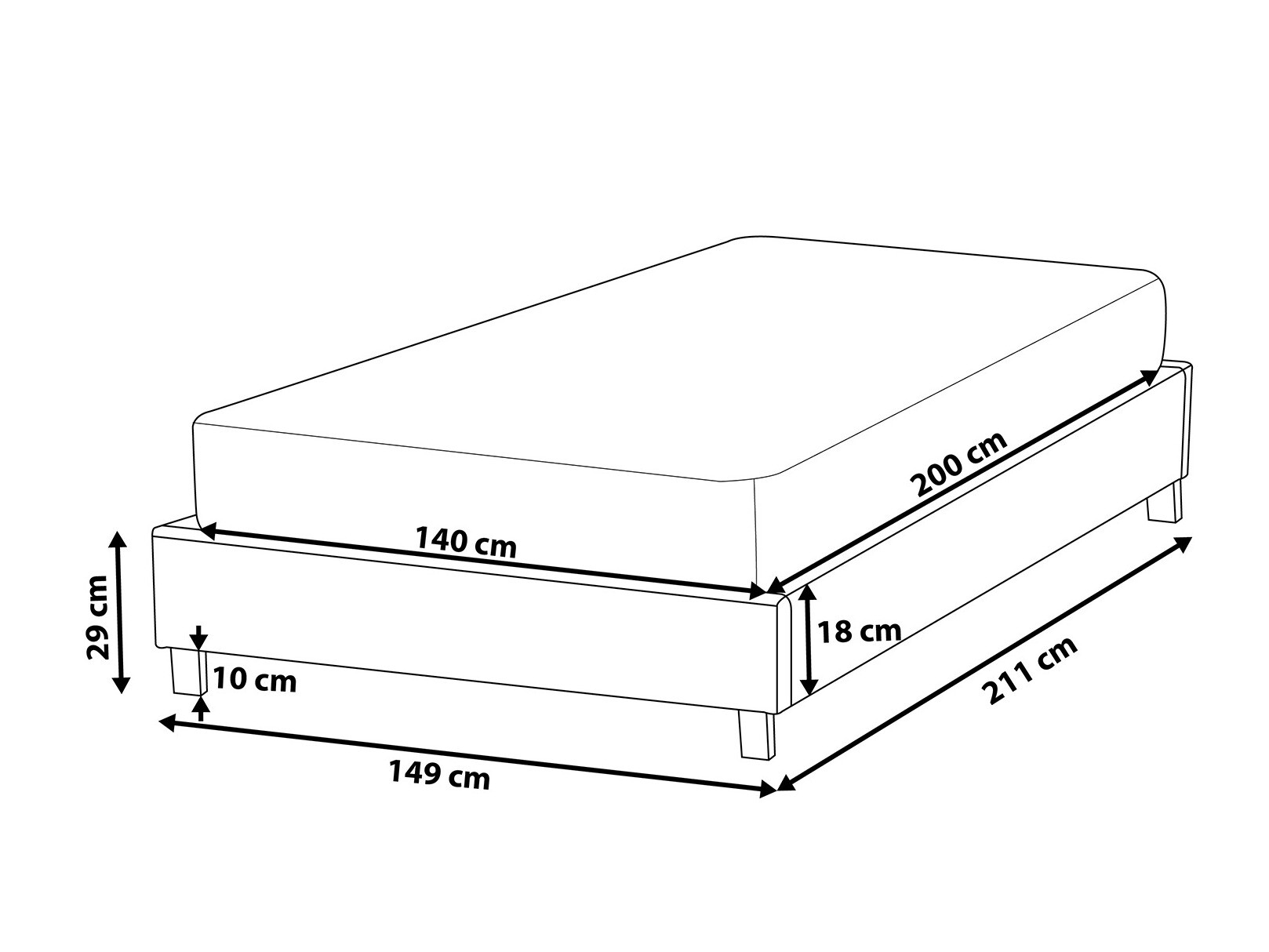 Krevet Berwyn 932 (Siva)