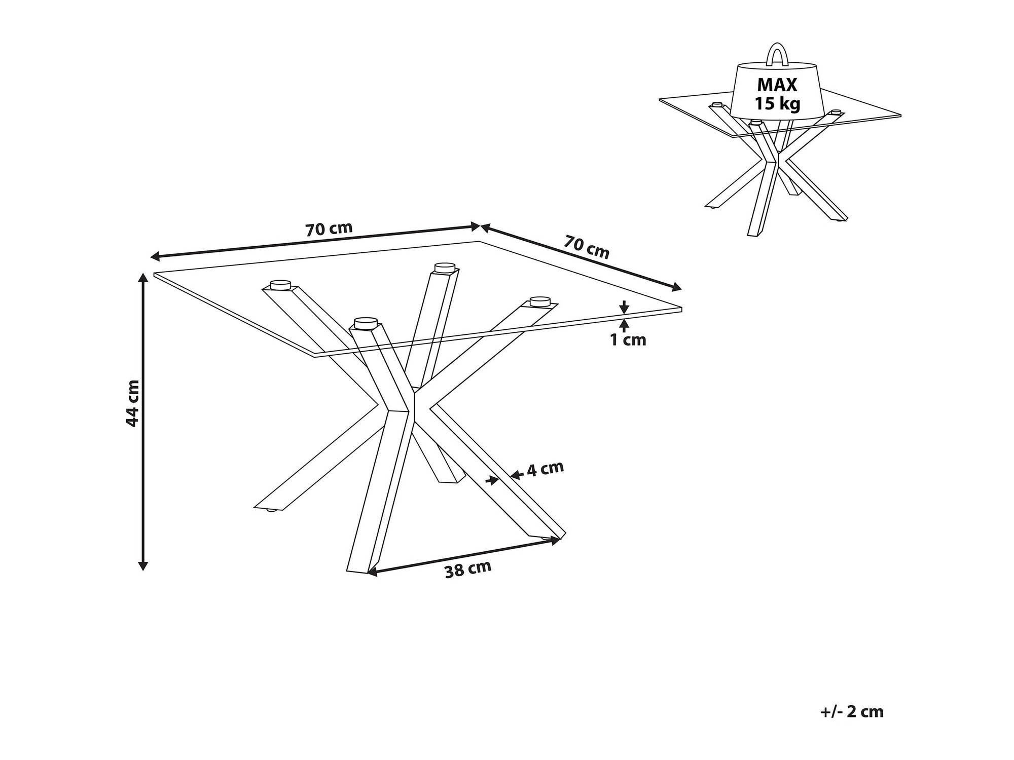 Stolić za kavu Berwyn 937 (Zlatna)