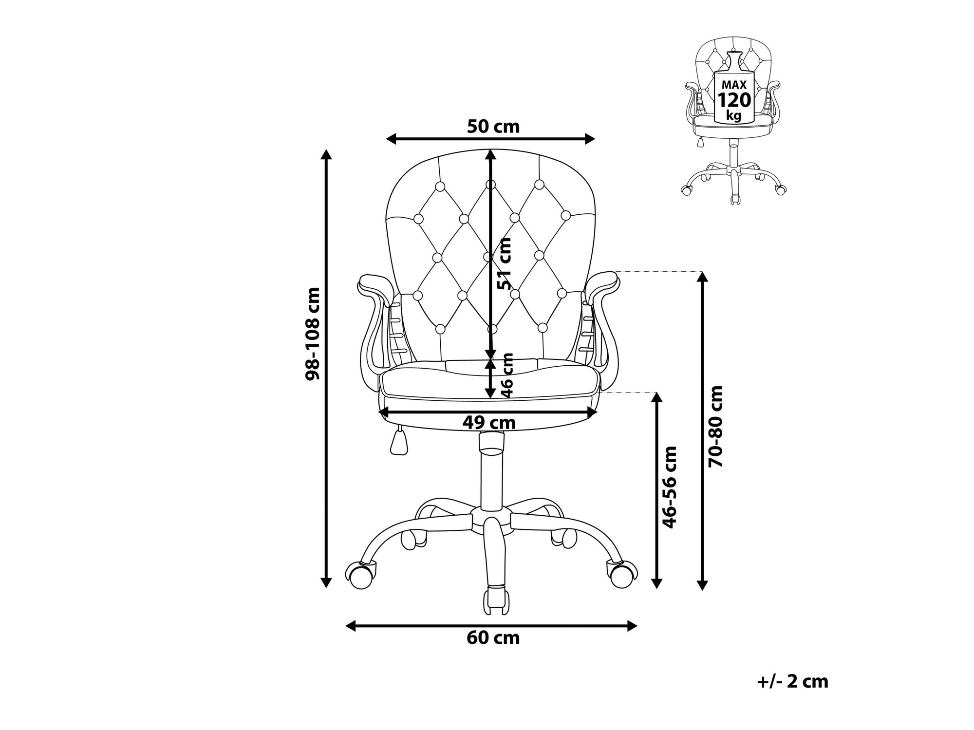 Uredska stolica Berwyn 965 (Ružičasta)