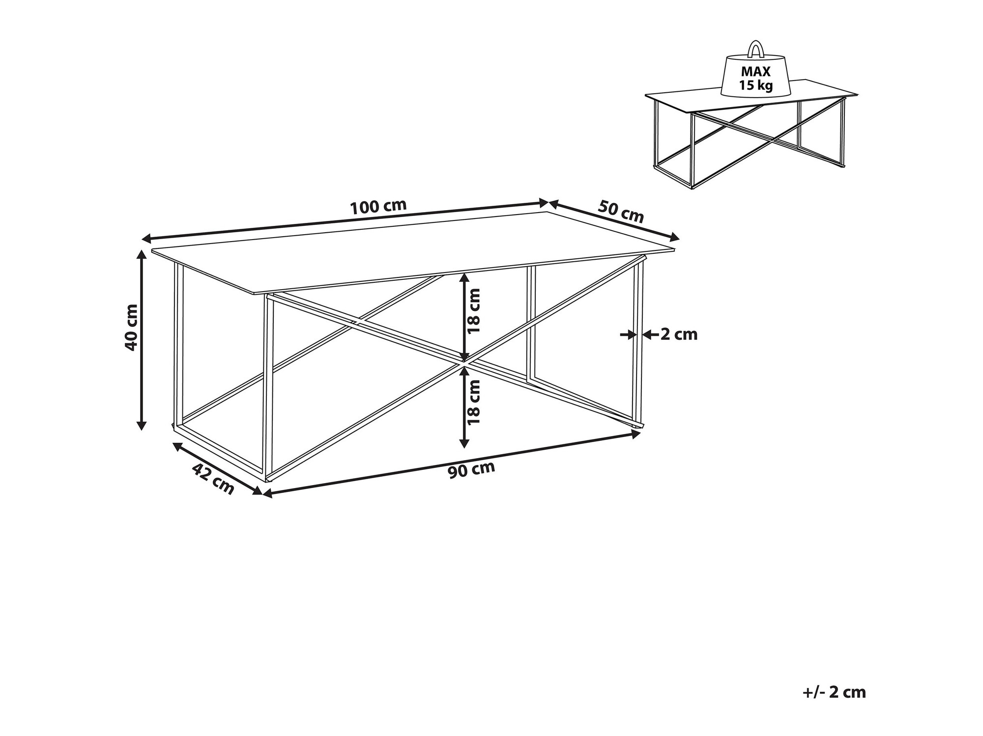 Stolić za kavu Berwyn 981 (Bijeli mramor + Srebro)
