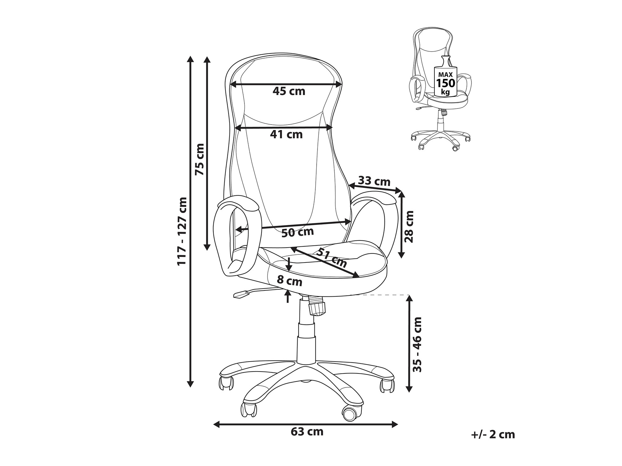 Uredska stolica Berwyn 968