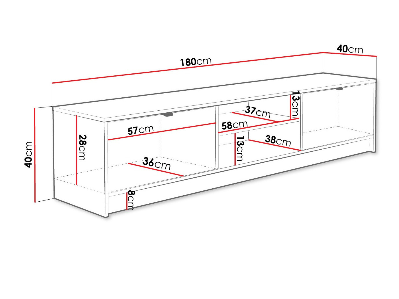 TV stol Comfivo Papilio I (Bijela)