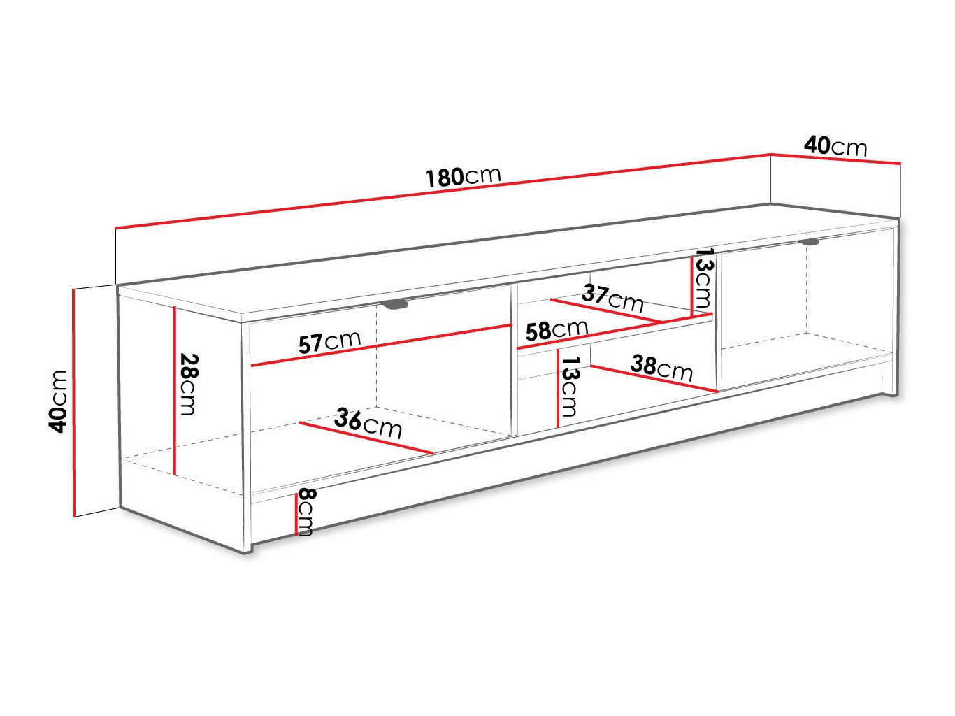 TV stol Comfivo Papilio I (Crna)