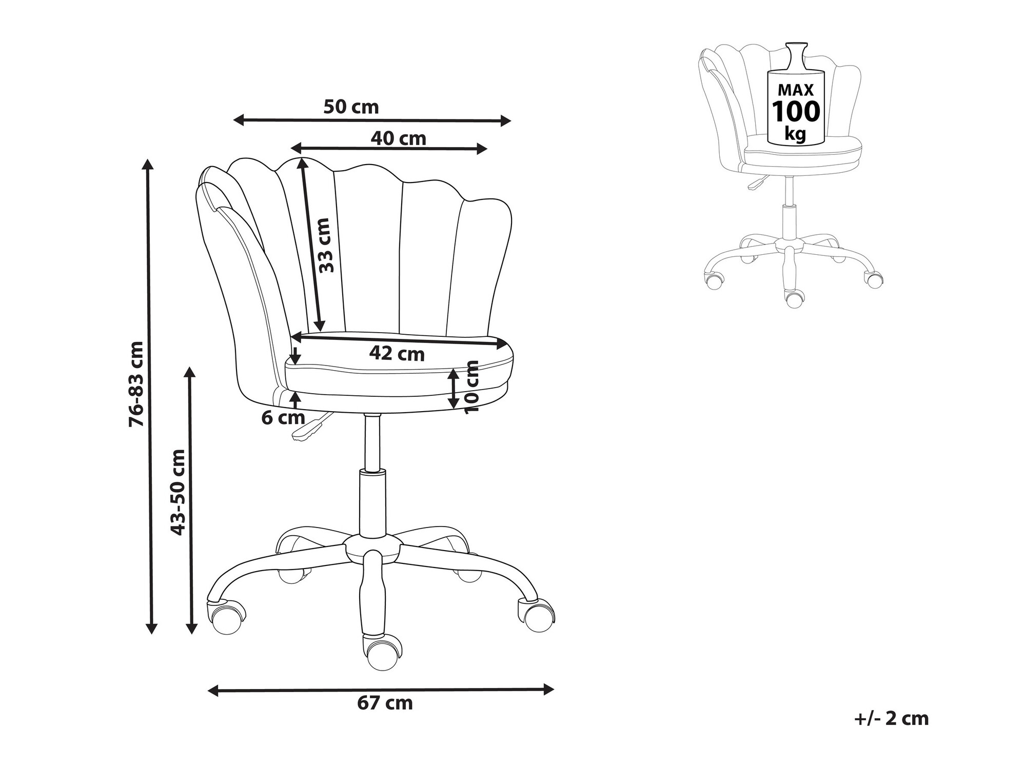 Uredska stolica Berwyn 991 (Zelena + Zlatna)
