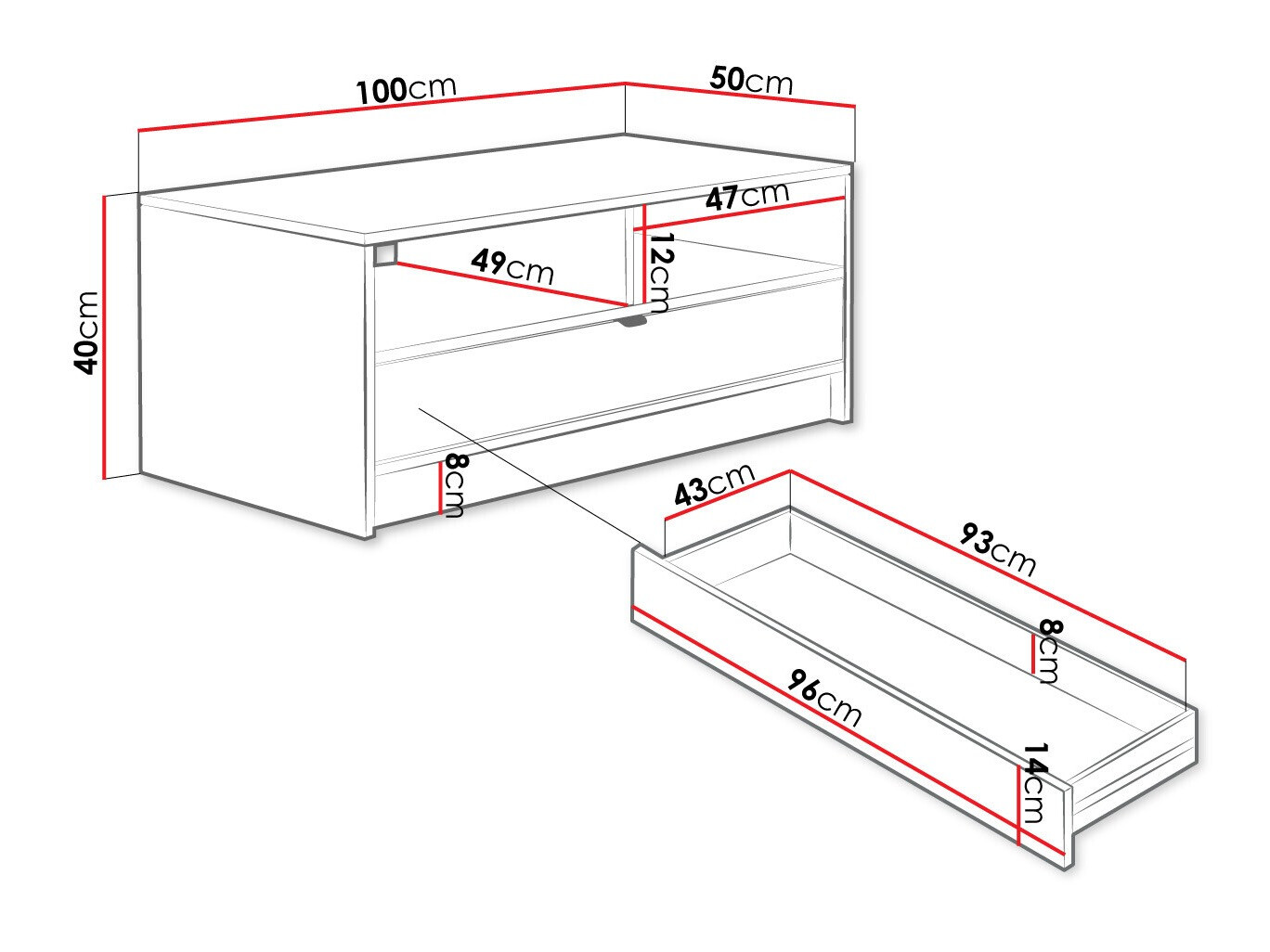 Stolić za kavu Comfivo Larmire 105 (Crna)