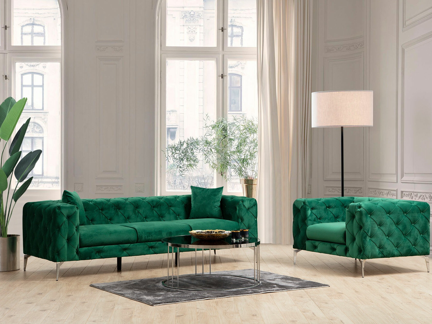 Chesterfield kauč Altadena 356 (Zelena)