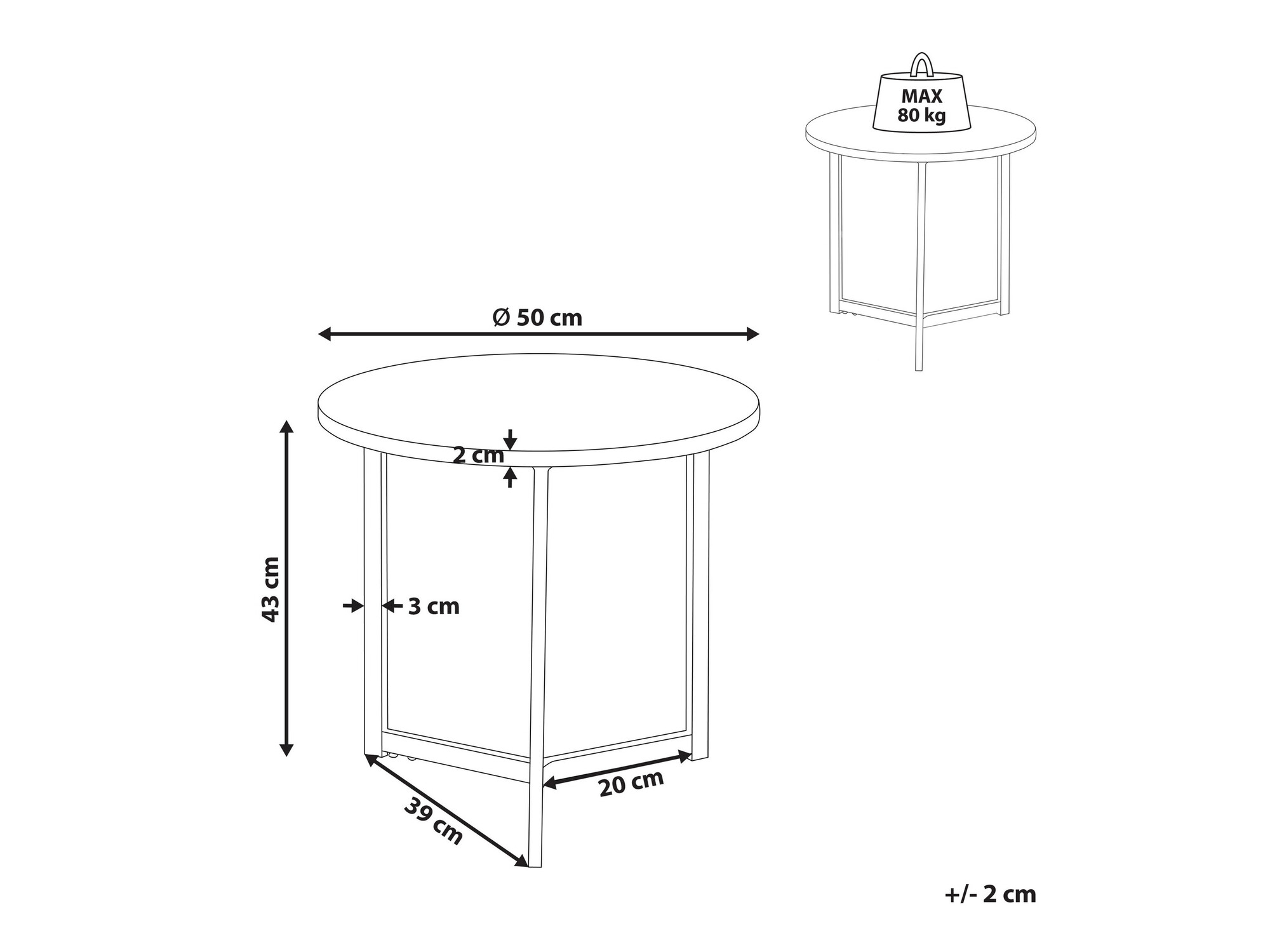 Pomoćni stolić Berwyn 1020