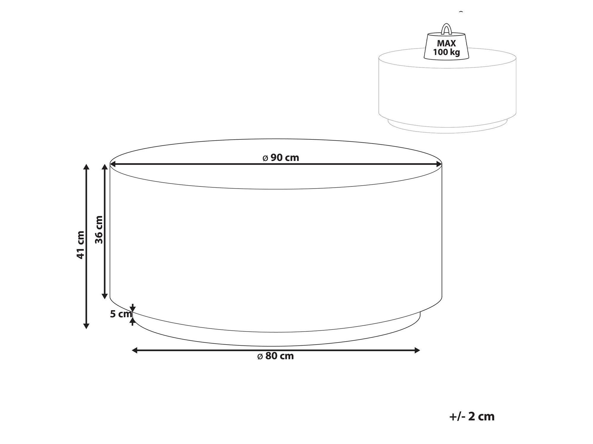 Stolić za kavu Berwyn 2130 (Bijela + Terazzo)