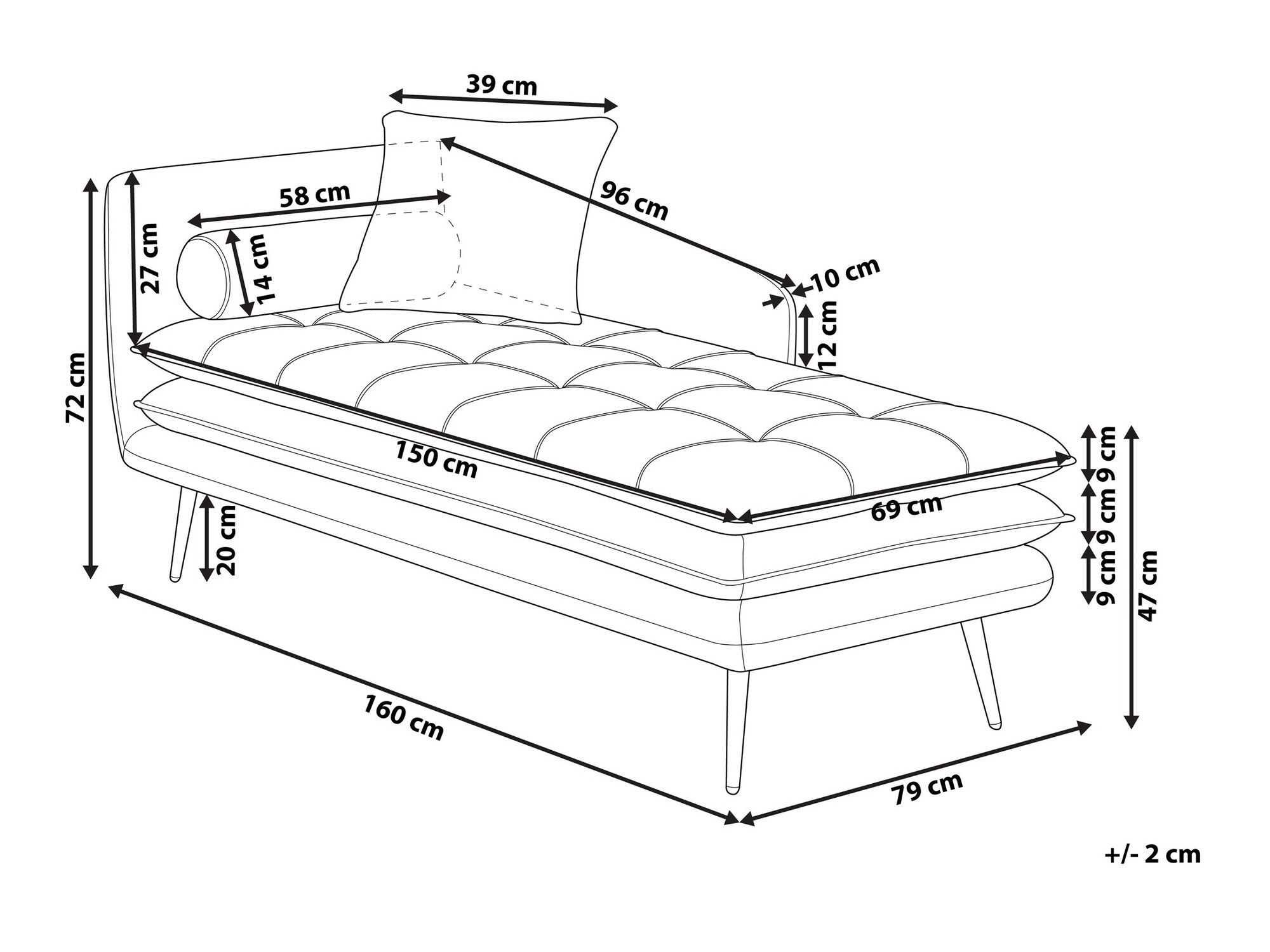 Ležaj Berwyn 1044 (Smeđa + Bijela)